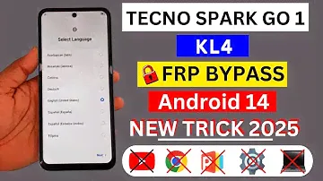 Tecno Spark Go 1 Frp Bypass Android 14 | Tecno (KL4) Google Account Bypass Without Pc